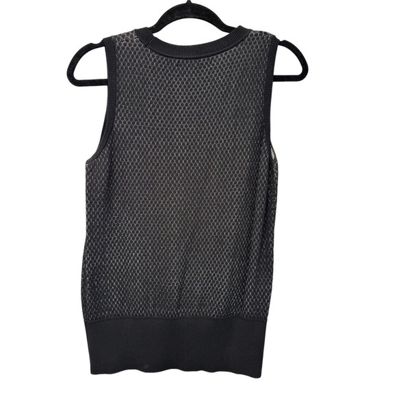 Rachel Roy Sweater Sleeveless Vest Black and White Blouse Size Medium - Picture 3 of 5